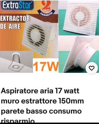 Aspiratore bagno/cucina 17w 