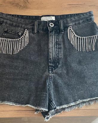 Shorts donna con strass