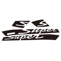 ADESIVI NERO OPACO VESPA GTS 125 250 300 SUPER AUF