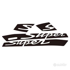 ADESIVI NERO OPACO VESPA GTS 125 250 300 SUPER AUF