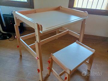 scrivania e panca Ikea per bambini 