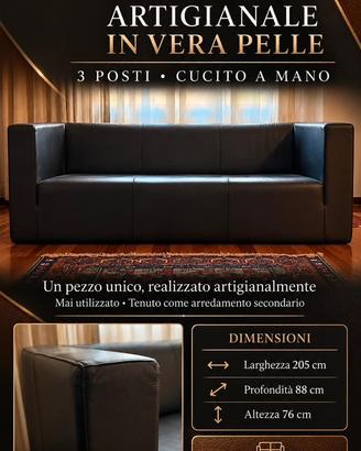 Divano in pelle 3 sedute
