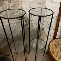 Coppia comodini in ferro battuto