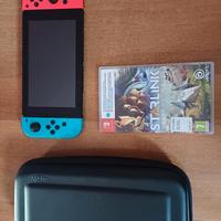Nintendo Switch con Custodia Nera e 1 Gioco