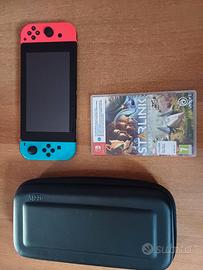 Nintendo Switch con Custodia Nera e 1 Gioco