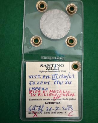 50 centesimi V.Emanuele III 1941 XIX