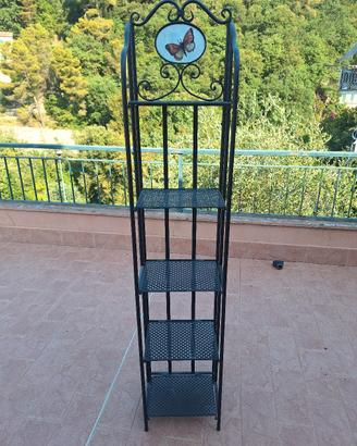 Scaffale Étagère in ferro battuto nero