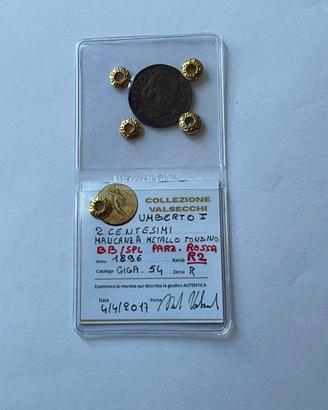 2 Centesimi 1896 Umberto I MOLTO RARA R2 BB/SPL