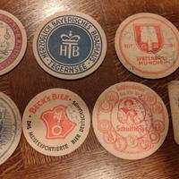 Lotto 7 sottobicchieri da birra vintage originali