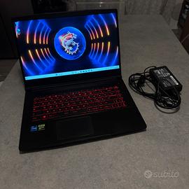 Laptop da gaming MSI gf63 rtx 4060 e i7