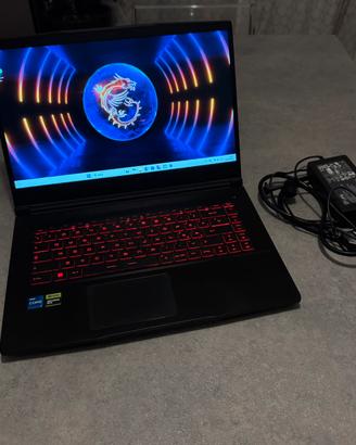 Laptop da gaming MSI gf63 rtx 4060 e i7