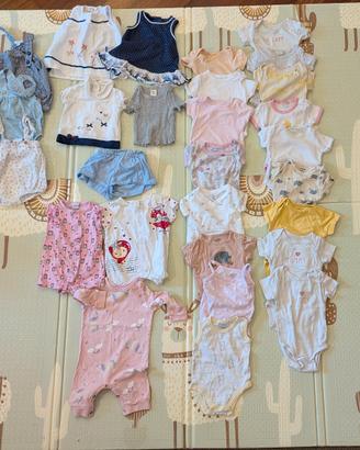 lotto bambina 56cm 1-3 mesi estivo