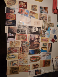 Collezione santini anni '70 + francobolli del Papa