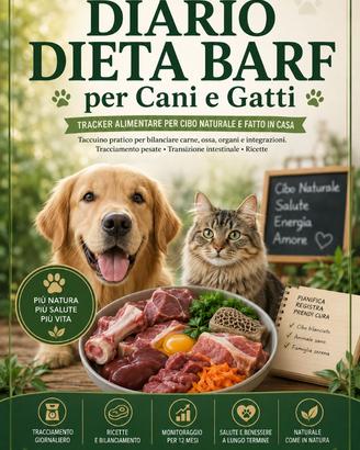 Diario dieta BARF per cani e gatti