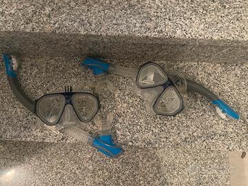 Num. 2 maschere + num. 2 Scarpette da scogli