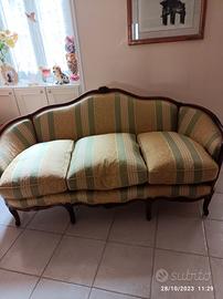 Divano e poltrone in legno, Francia, inizio XX  