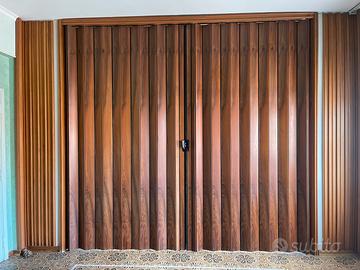 Porta a soffietto vintage anni 70 tipo legno