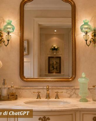 Lampade applique e porta sali in vetro verde acqua