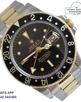 ROLEX GMT Master 1675 Tiger Eye nipple black dial