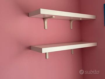 Ripiani per libri in legno laminato bianco