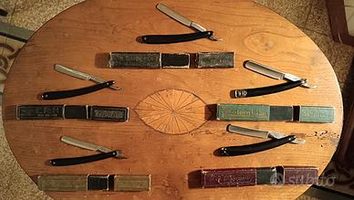 Collezione di 5 rasoi da barba fine Ottocento