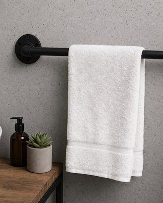 Porta salviette bagno industriale nero -stile loft