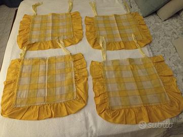 Set 4 federe copricuscini in cotone