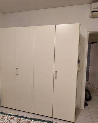 Armadio bianco laccato 200 cm
