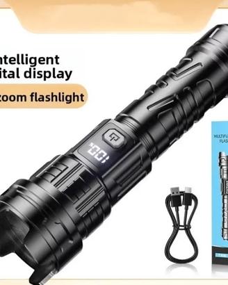 Torcia led con batteria ricaricabile incorporata 