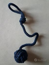 Coppia di fermatende in corda di cotone blu scuro 