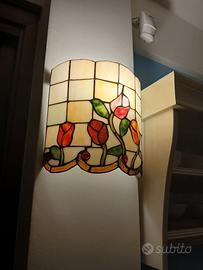 plafoniere stile tiffany dipinte a mano