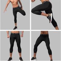 Leggins da uomo 3/4 a compressione per lo sport