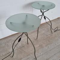 Tavolino in vetro design  Vintage con luce