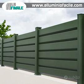 Recinto frangisole alluminio doghe profili verde