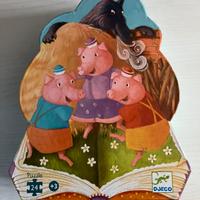 Puzzle Djeco I tre porcellini + Domino Djeco