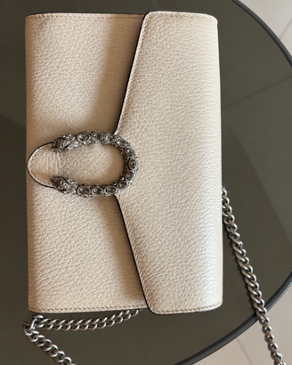 Gucci Dionysus Wallet Chain 401231 Pelle Avorio