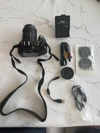 Nikon D5200+Nikkor 18-55VR -con scatola e accessor