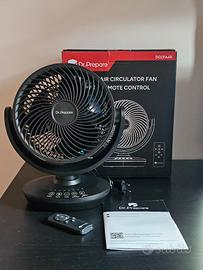 Ventilatore con timer e telecomando nero 