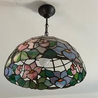 Lampadario stile Tiffany vintage in vetro
