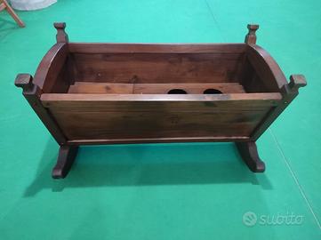 Culla portabottiglie in legno rustico