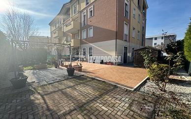 Trilocale al piano terra con giardino