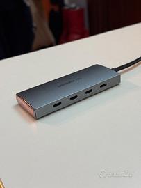 4 Porte Type C Dock Station 10Gbps Hub USB C 3.2 G
