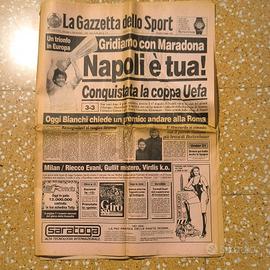 gazzetta dello sport napoli coppa UEFA vittoria 19