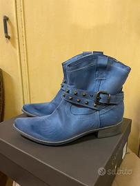 Stivale blu elettrico scamosciati