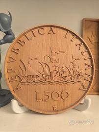 Quadretto Artigianale in Legno , Le Caravelle 