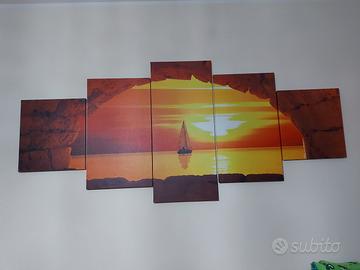quadro moderno stampa su tela 5 pezzi 
