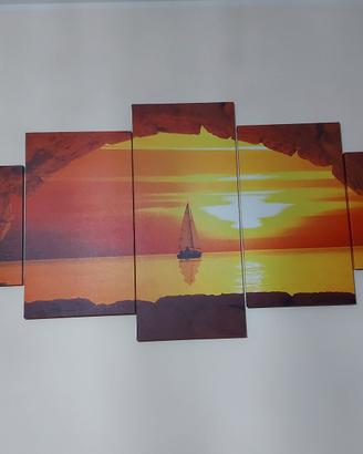 quadro moderno stampa su tela 5 pezzi 