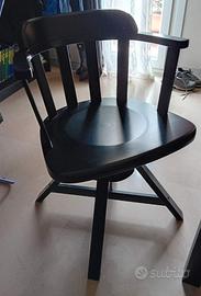 Sedia feodor ikea colore nero