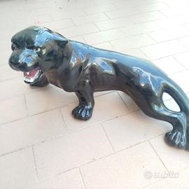 pantera nera in ceramica 