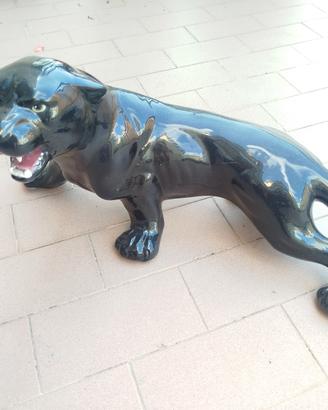 pantera nera in ceramica 